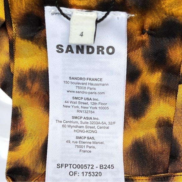 🌻NEW w/tags Sandro Cannes Leopard Cropped Bralette Top | FR Size 4 / US Size 10 - Picture 13 of 15